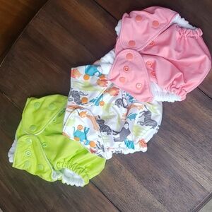 FuzziBunz NWOT Adjustable Pocket Diapers Bundle of 3